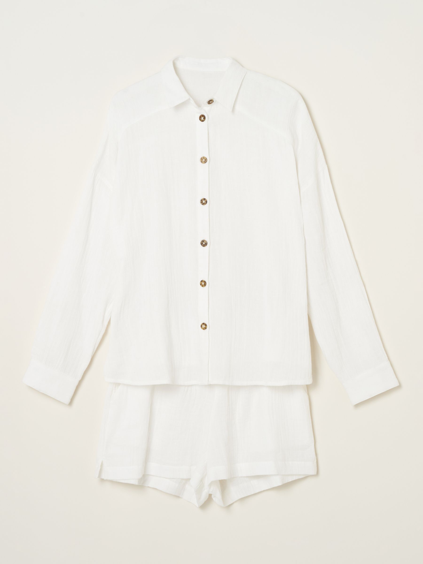 Buy Truly Cotton Cheesecloth Shirt and Shorts Set Online at johnlewis.com