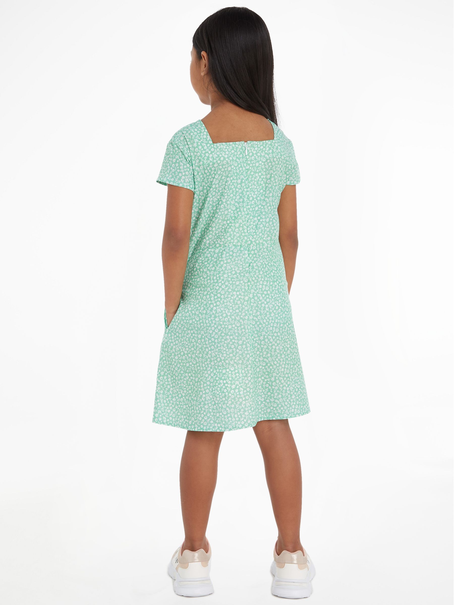 Buy Calvin Klein Jeans Kids' Floral Mini Dress, Multi Online at johnlewis.com