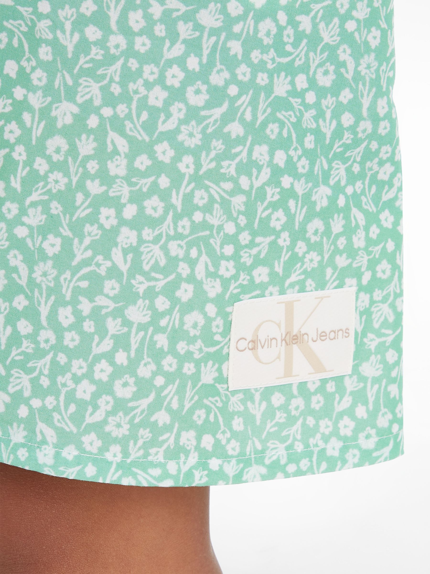 Buy Calvin Klein Jeans Kids' Floral Mini Dress, Multi Online at johnlewis.com
