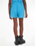 Calvin Klein Kids' Crinkle Paperbag Shorts, Blue Crush