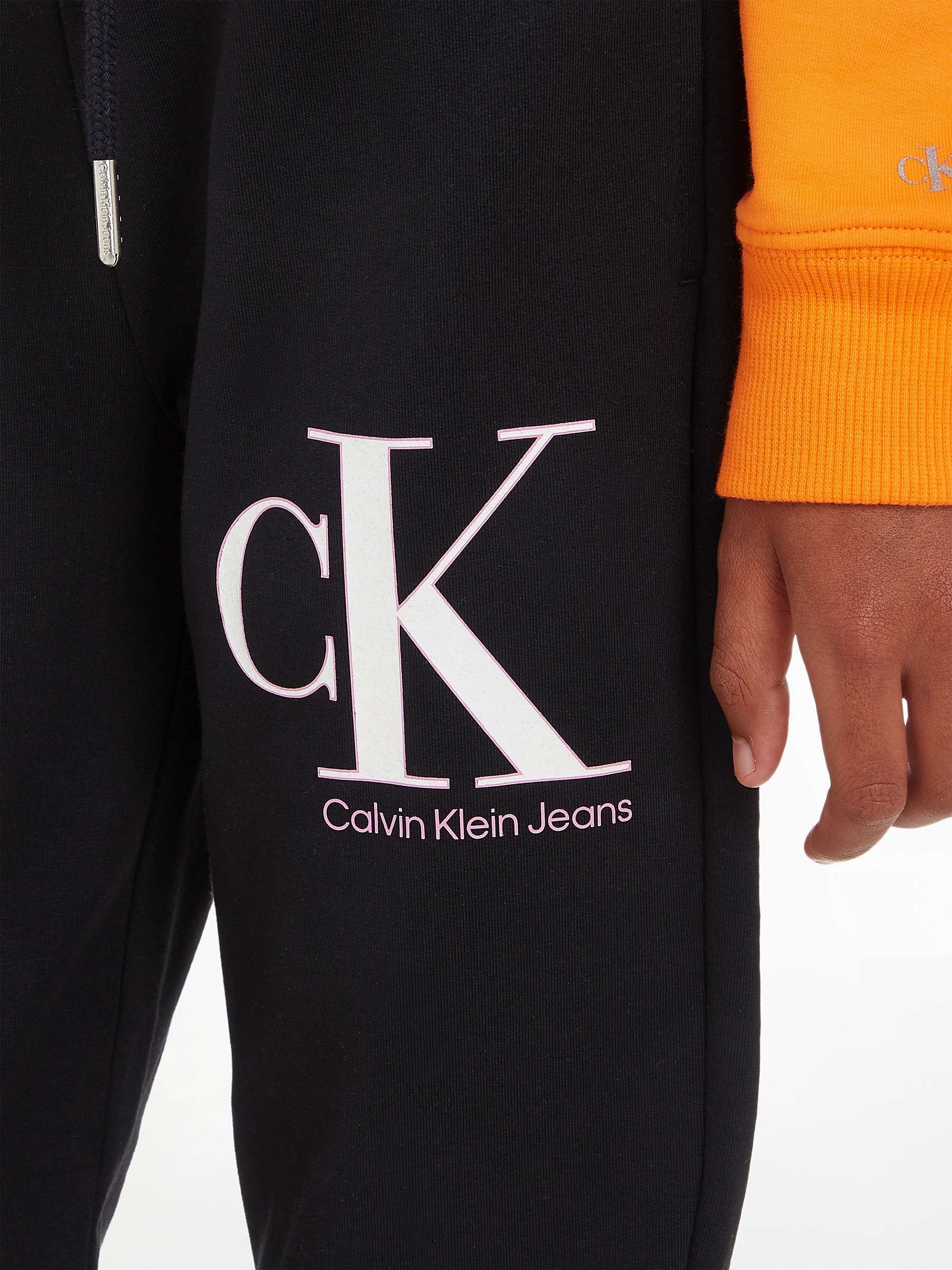 Buy Calvin Klein Kids' Monogram Joggers, Ck Black Online at johnlewis.com