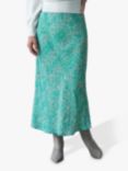 Pure Collection Bias Midi Skirt, Green/Multi