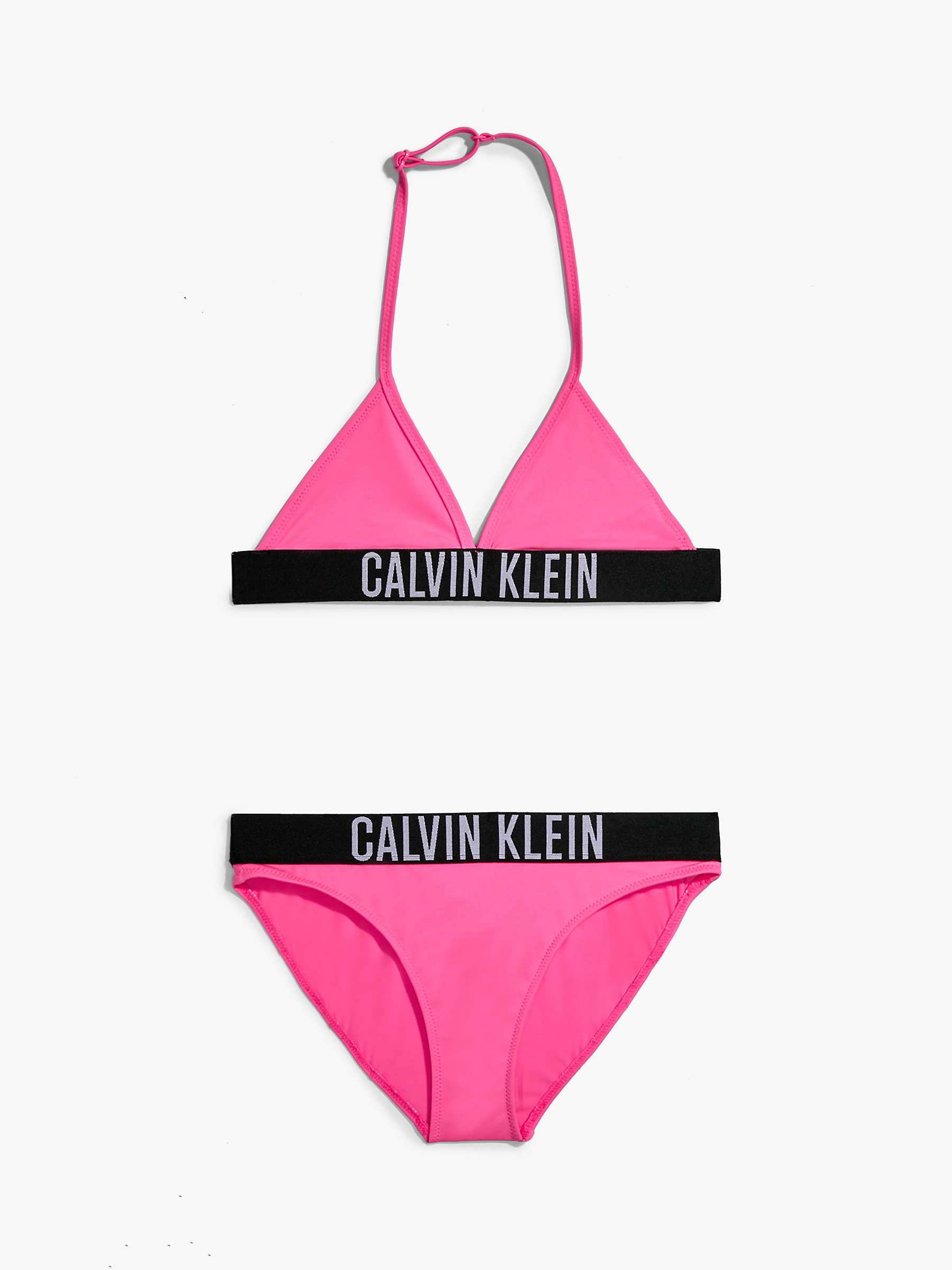 Calvin Klein Kids' Triangle Bikini Set, Pink at John Lewis & Partners