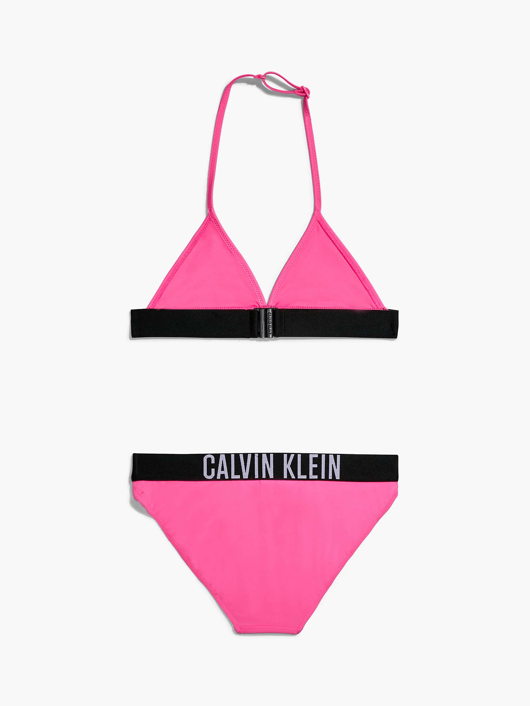Calvin Klein Kids' Triangle Bikini Set, Pink at John Lewis & Partners