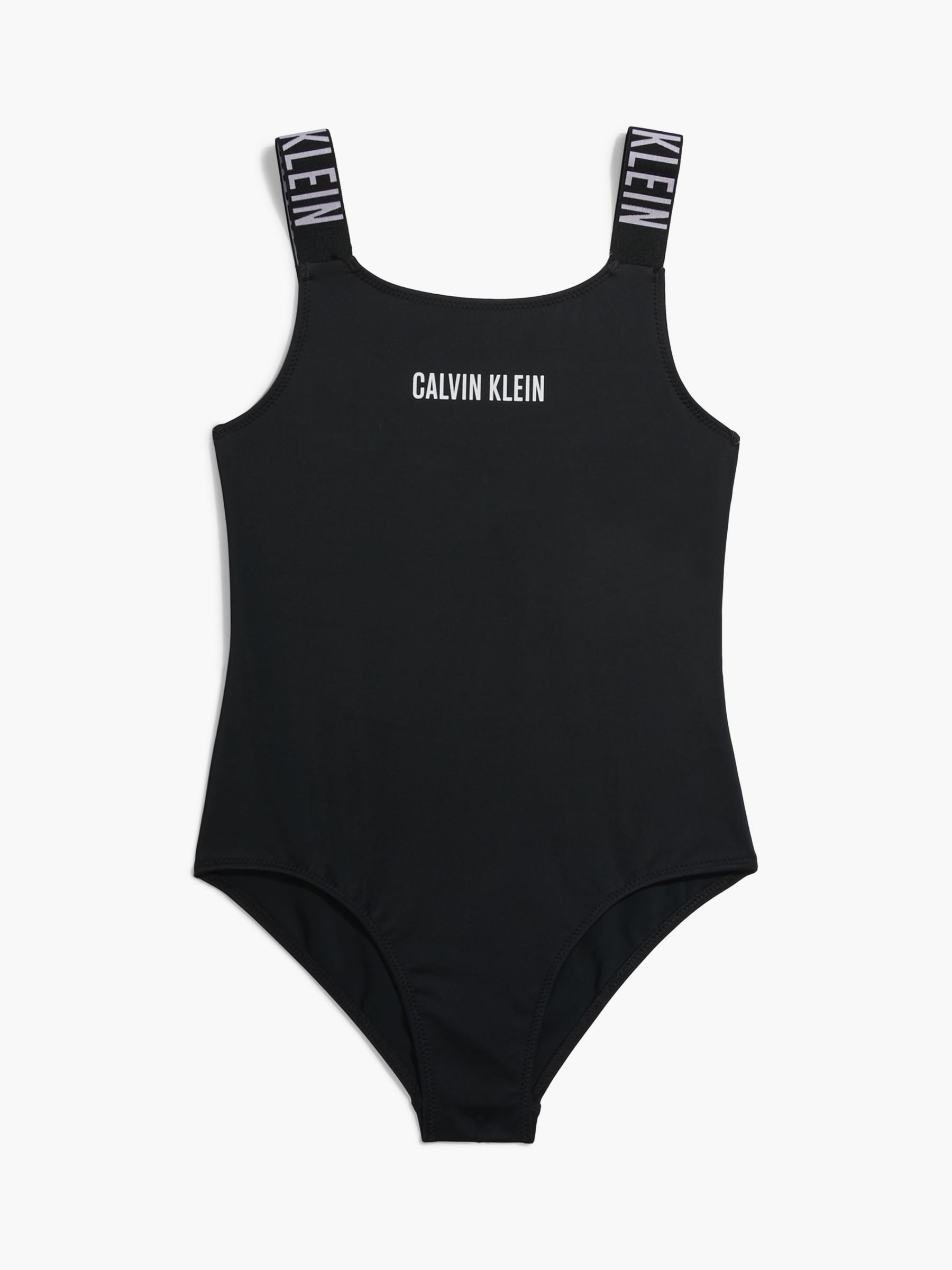Calvin Klein Kids' Intense Power Logo Swimsuit, Black