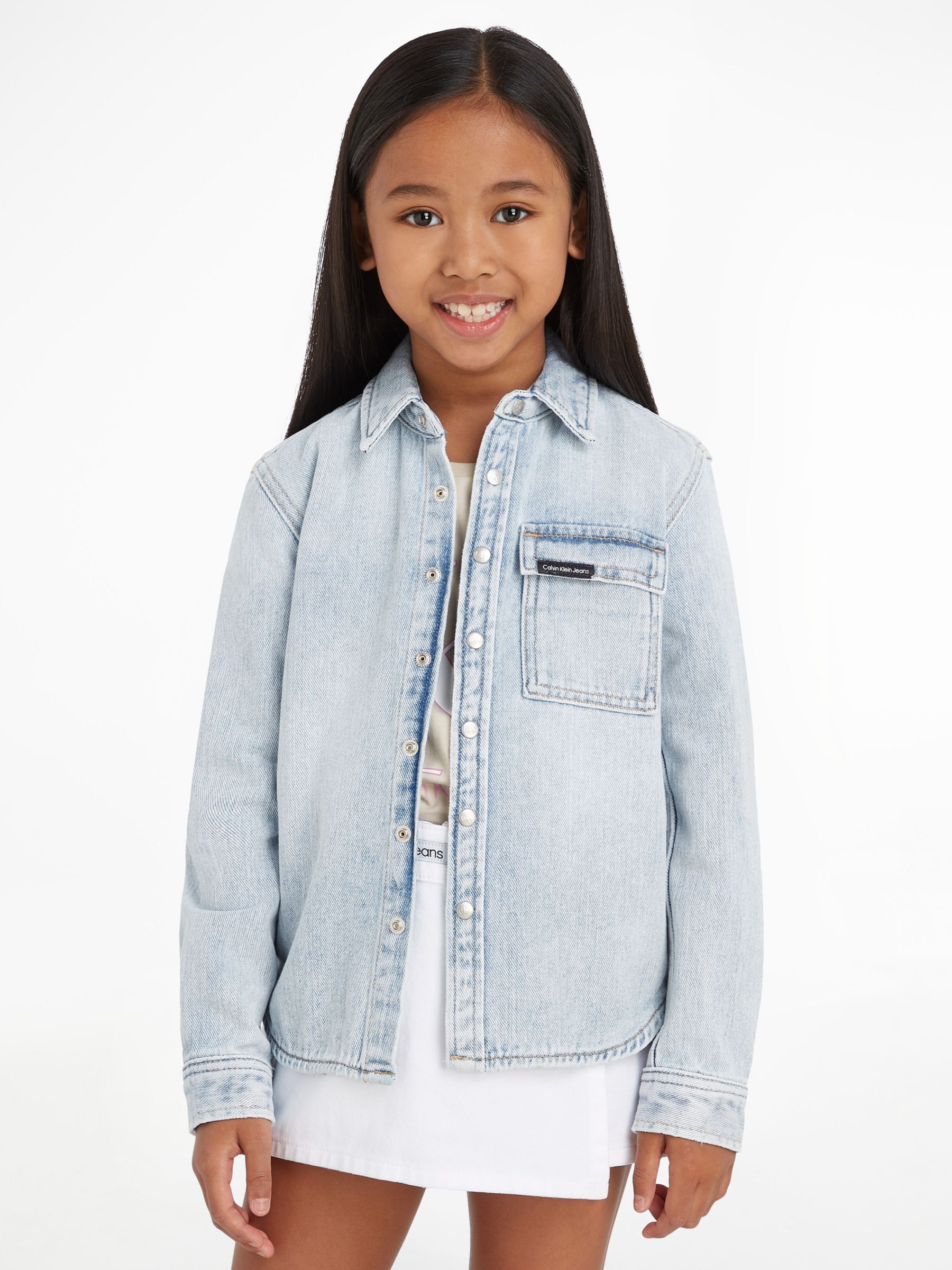 Calvin Klein Jeans Kids' Denim Shirt, Visual Bleach