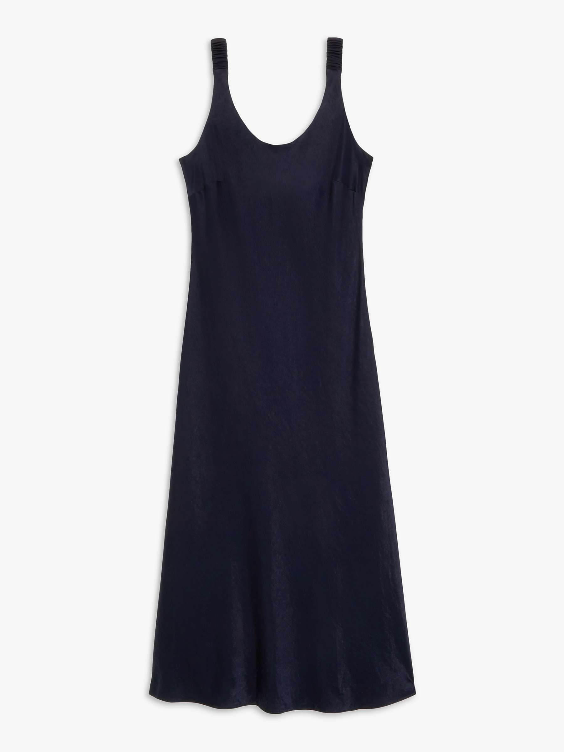 Buy John Lewis ANYDAY Plain 90's Slip Satin Dress, Navy Online at johnlewis.com