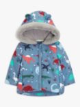 John Lewis Baby Dinosaur Puffer Coat, Multi