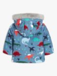 John Lewis Baby Dinosaur Puffer Coat, Multi