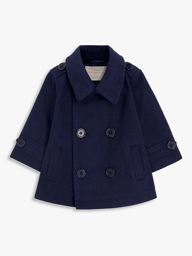 John Lewis Heirloom Collection Baby Wool Blend Double Breasted Coat ...