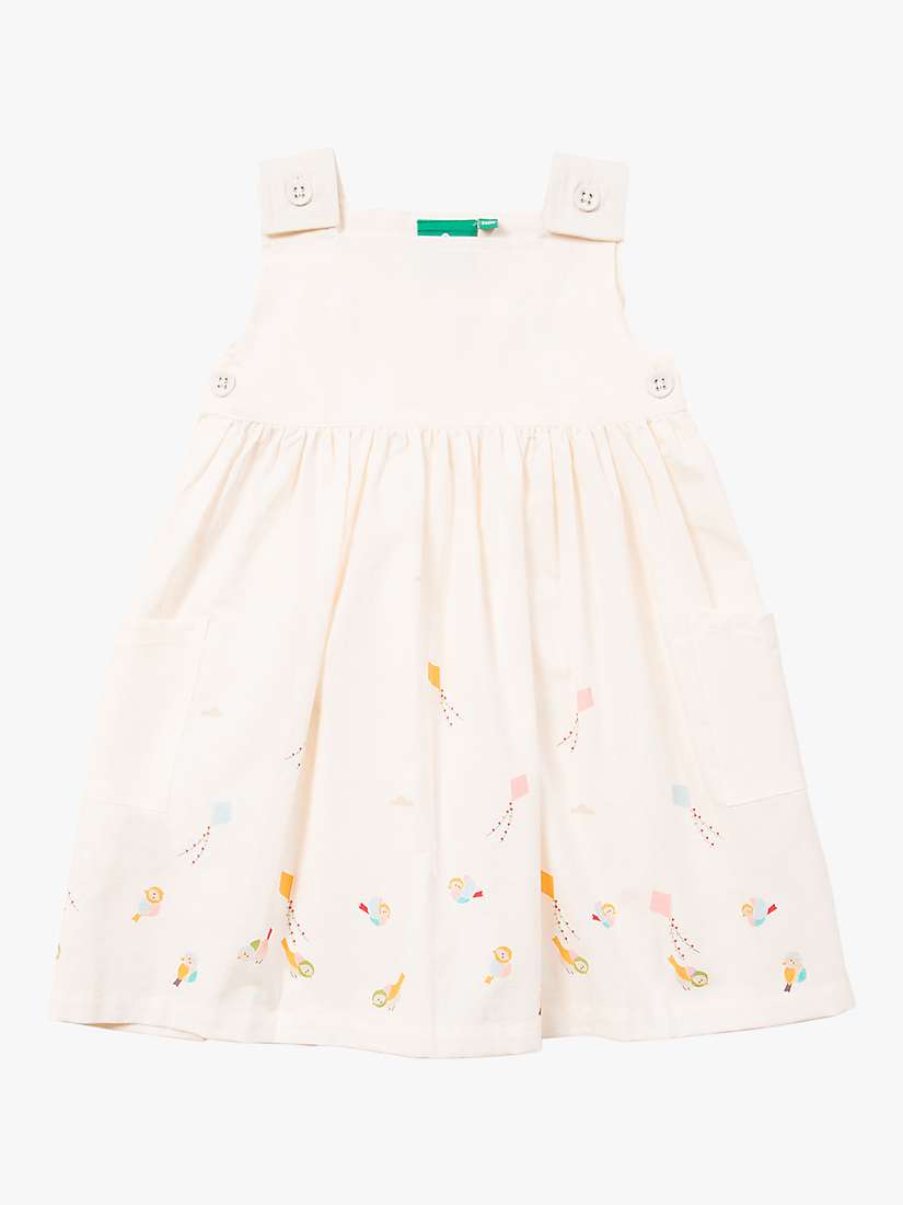 Buy Little Green Radicals Baby Organic Sky Pinny Dress, Neutrals Online at johnlewis.com