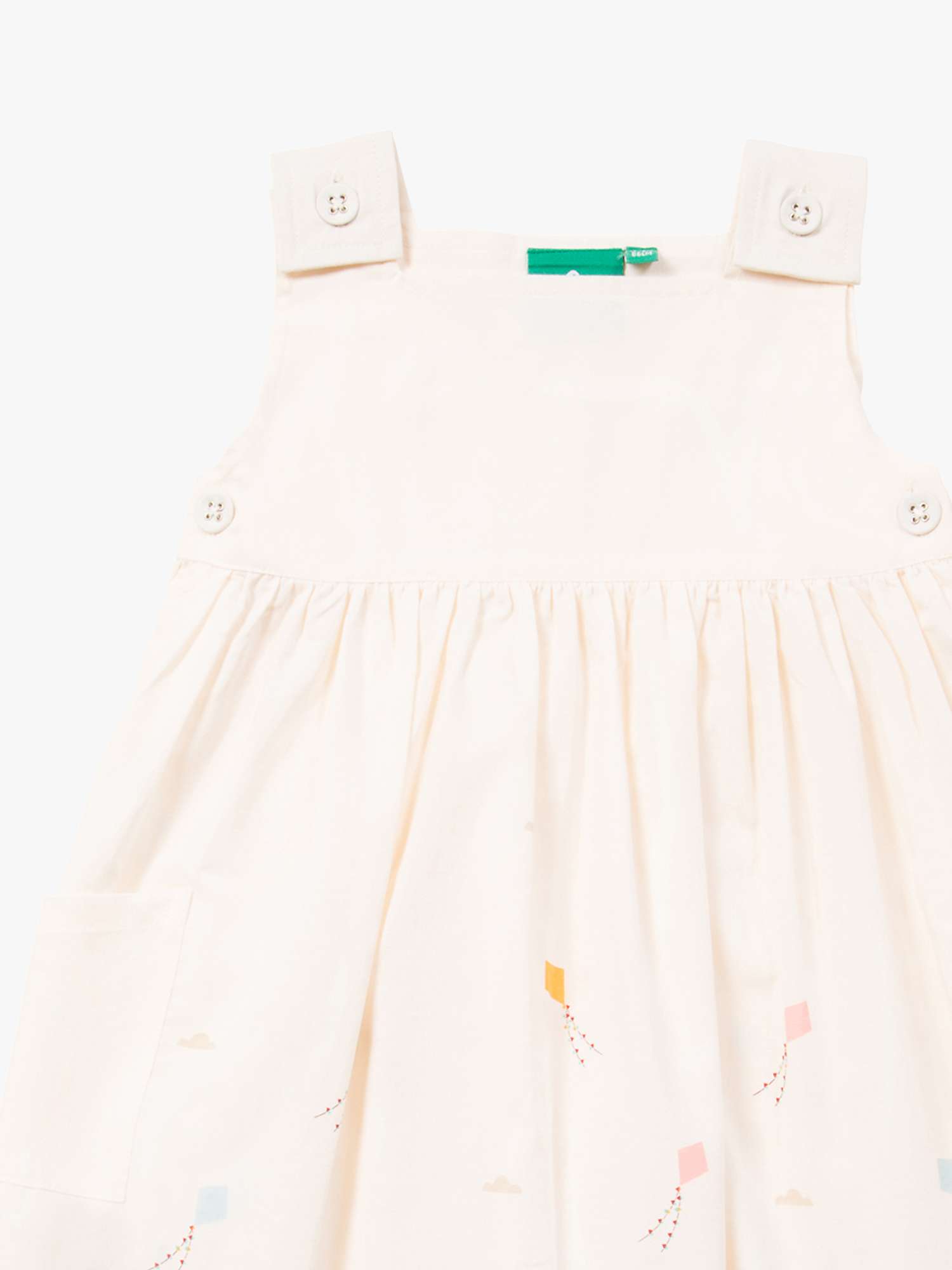 Buy Little Green Radicals Baby Organic Sky Pinny Dress, Neutrals Online at johnlewis.com