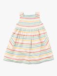 Little Green Radicals Baby Organic Striped Reversible Pinny Dress, Rainbow Stripe