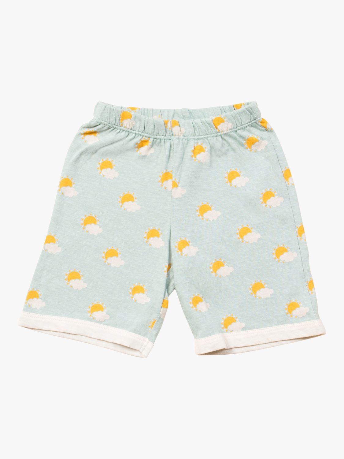 Little Green Radicals Baby Sunshine Jersey Pyjama Shorts Set, Blue/Multi, 12-18 months