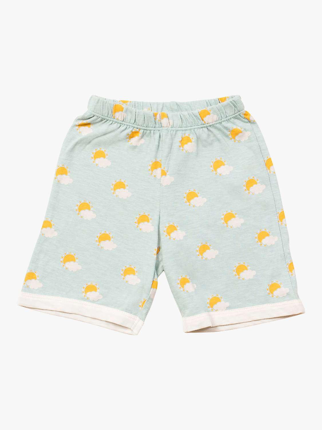 Buy Little Green Radicals Baby Sunshine Jersey Pyjama Shorts Set, Blue/Multi Online at johnlewis.com