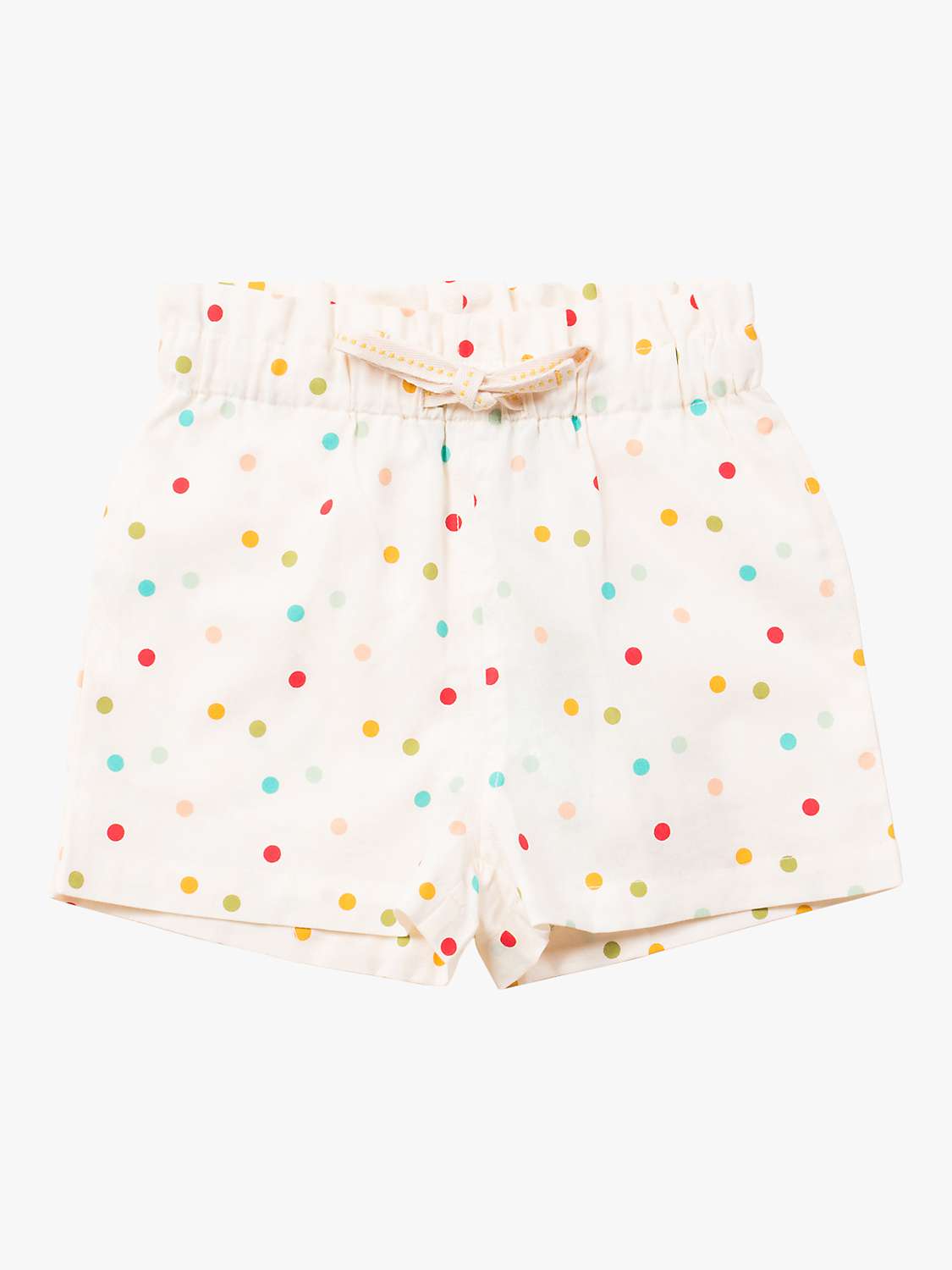 Buy Little Green Radicals Baby Organic Cotton Rainbow Spot Shorts, Multi Online at johnlewis.com