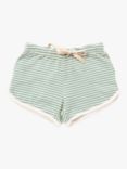 Little Green Radicals Baby Striped Run Around Drawstring Shorts