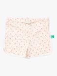 Little Green Radicals Baby Recycled Rose Flower Print Swim Shorts, Cream/Multi, Cream/Multi