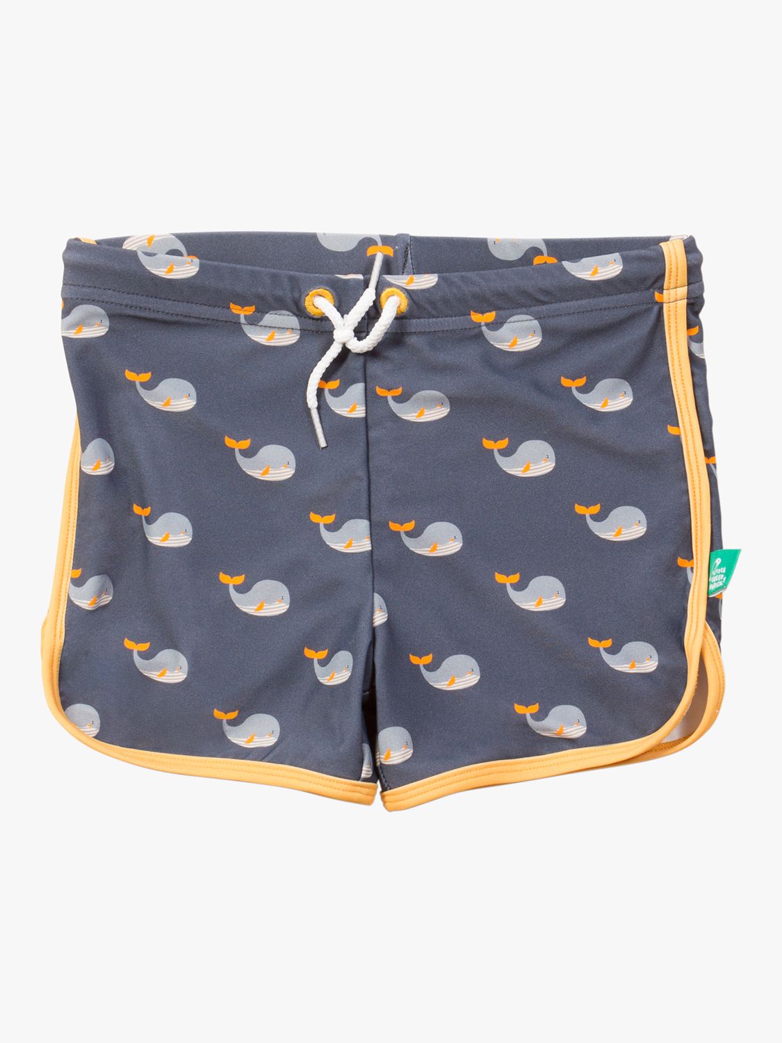 Little Green Radicals Baby Recycled Whale Song Print Swim Shorts, Grey/Multi, 0-6 months