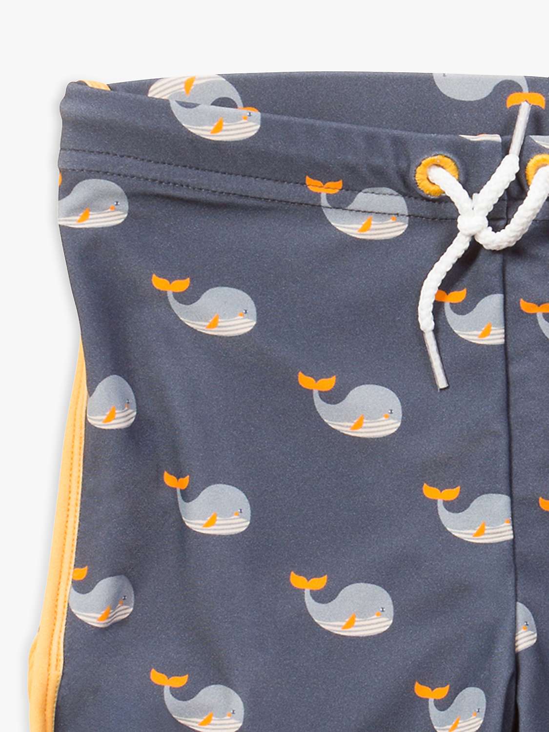 Buy Little Green Radicals Baby Recycled Whale Song Print Swim Shorts, Grey/Multi Online at johnlewis.com