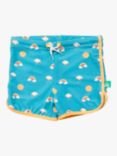 Little Green Radicals Baby Recycled Summer Days Print Swim Shorts, Blue/Multi