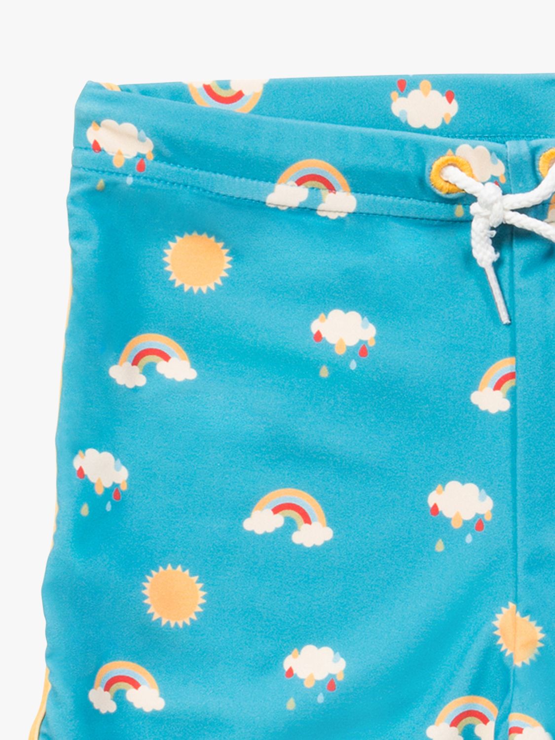 Little Green Radicals Baby Recycled Summer Days Print Swim Shorts, Blue/Multi, 0-6 months