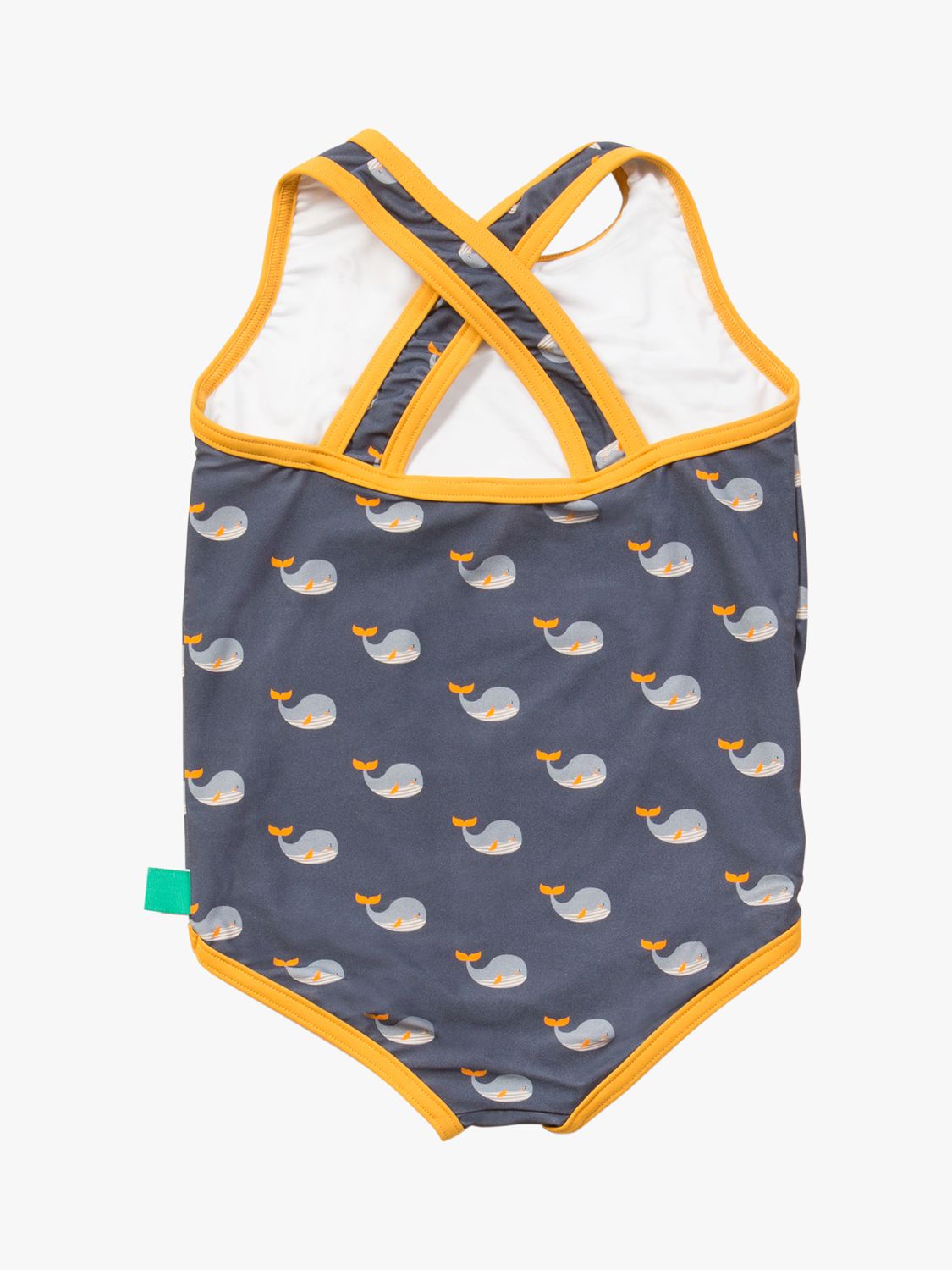 Little Green Radicals Baby Recycled Whale Song Print Swimsuit, Grey/Multi, 0-6 months