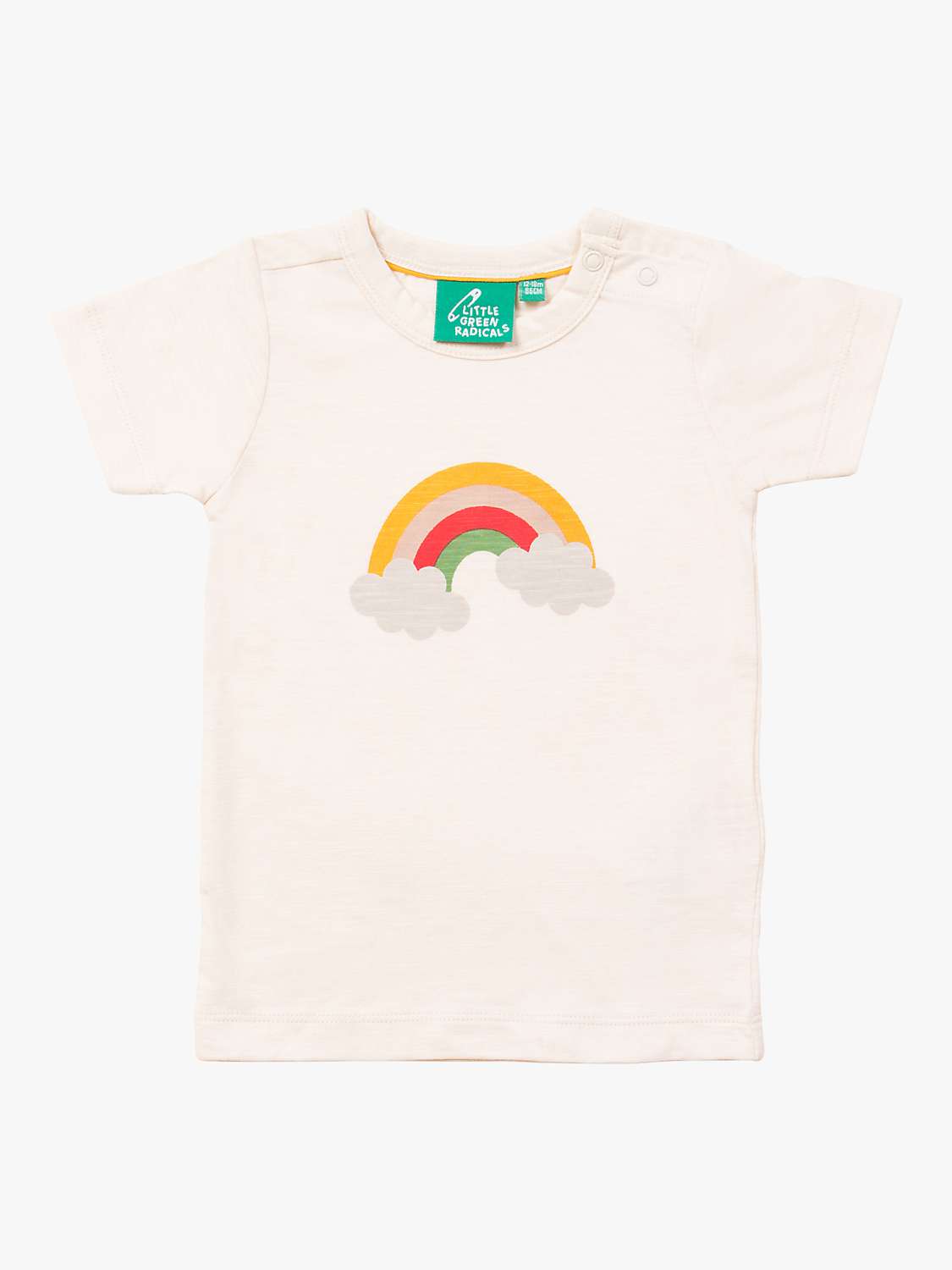 Buy Little Green Radicals Baby Rainbow Short Sleeve T-Shirt, White/Multi Online at johnlewis.com
