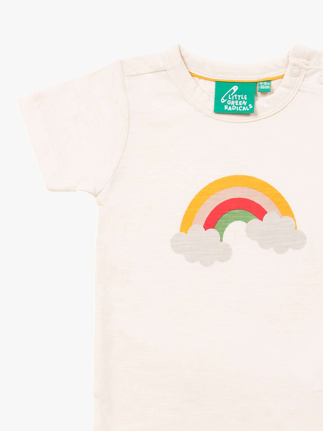 Buy Little Green Radicals Baby Rainbow Short Sleeve T-Shirt, White/Multi Online at johnlewis.com