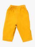 Little Green Radicals Baby Organic Cotton Day After Day Reversible Trousers, Gold/Blue Check