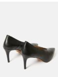 Jigsaw Reece Leather Court Shoes, Black