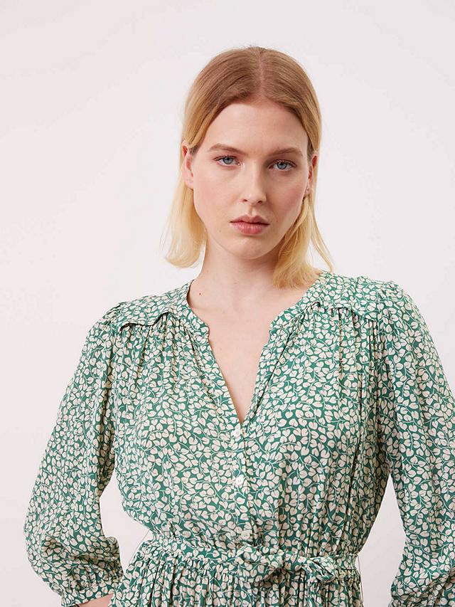 Gerard Darel Junon Leaf Print Dress, Green at John Lewis & Partners