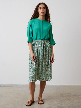 Gerard Darel Foliage A-Line Skirt, Green