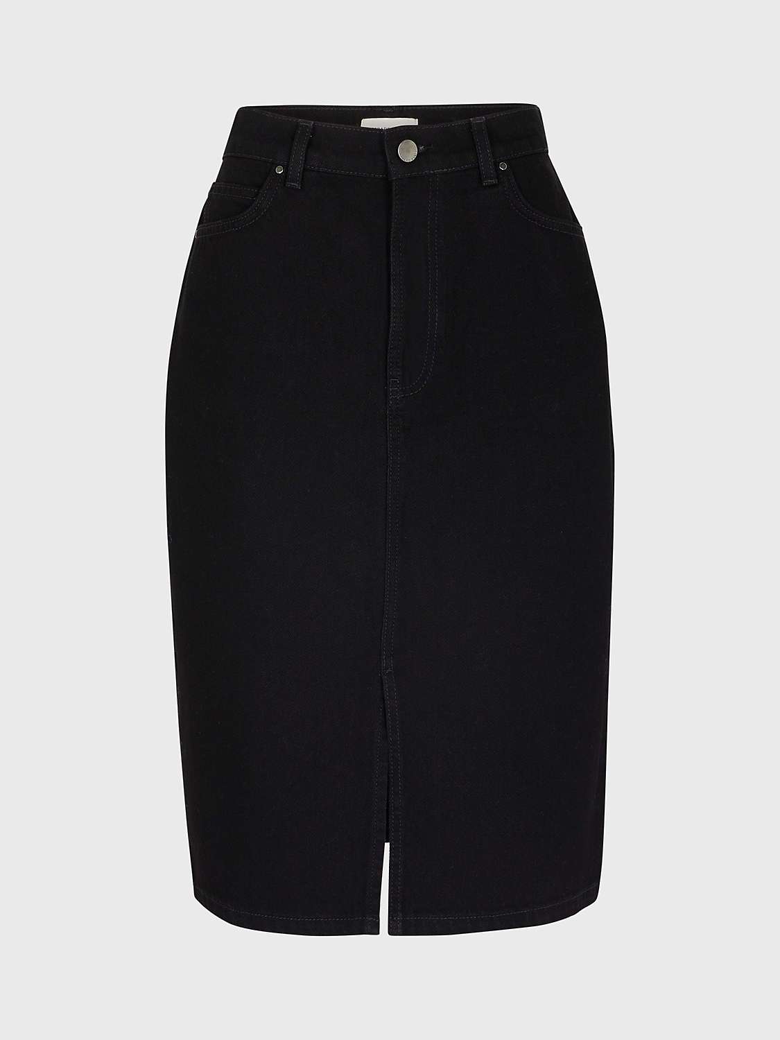 Gerard Darel Bicente Denim Skirt, Black at John Lewis & Partners