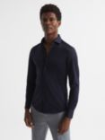 Reiss Nate Slim Fit Cutaway Collar Jersey Shirt