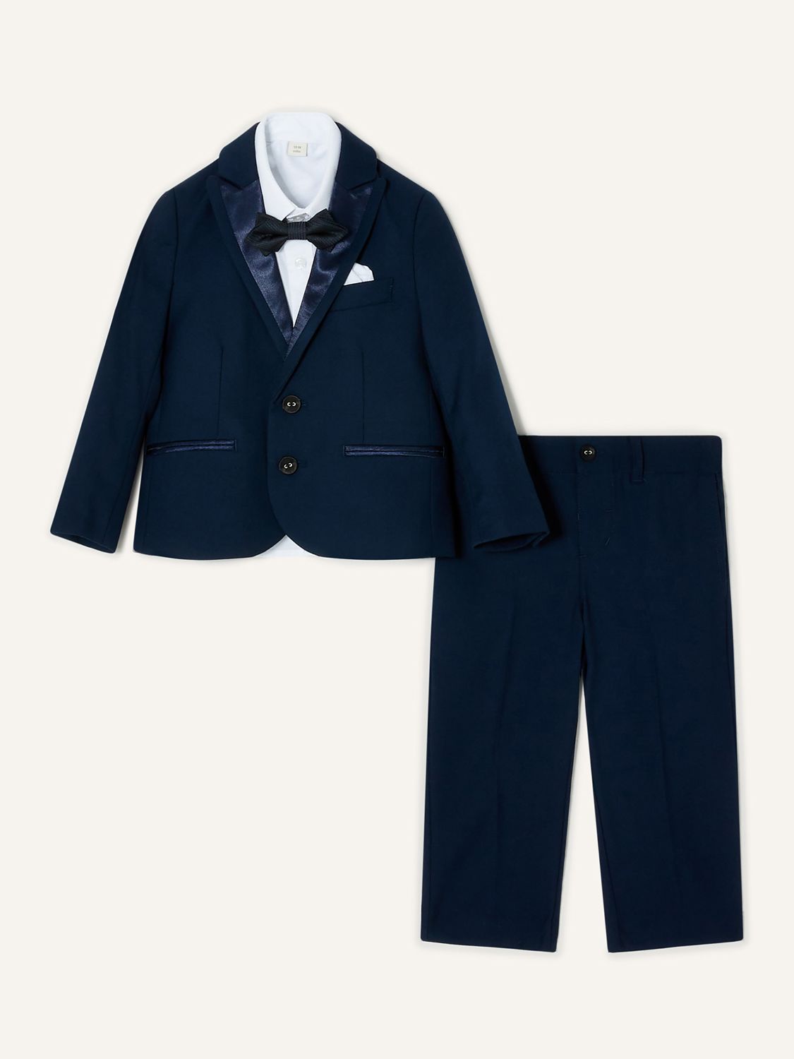 Monsoon Kids' Thomas Four-Piece Suit, Navy at John Lewis & Partners