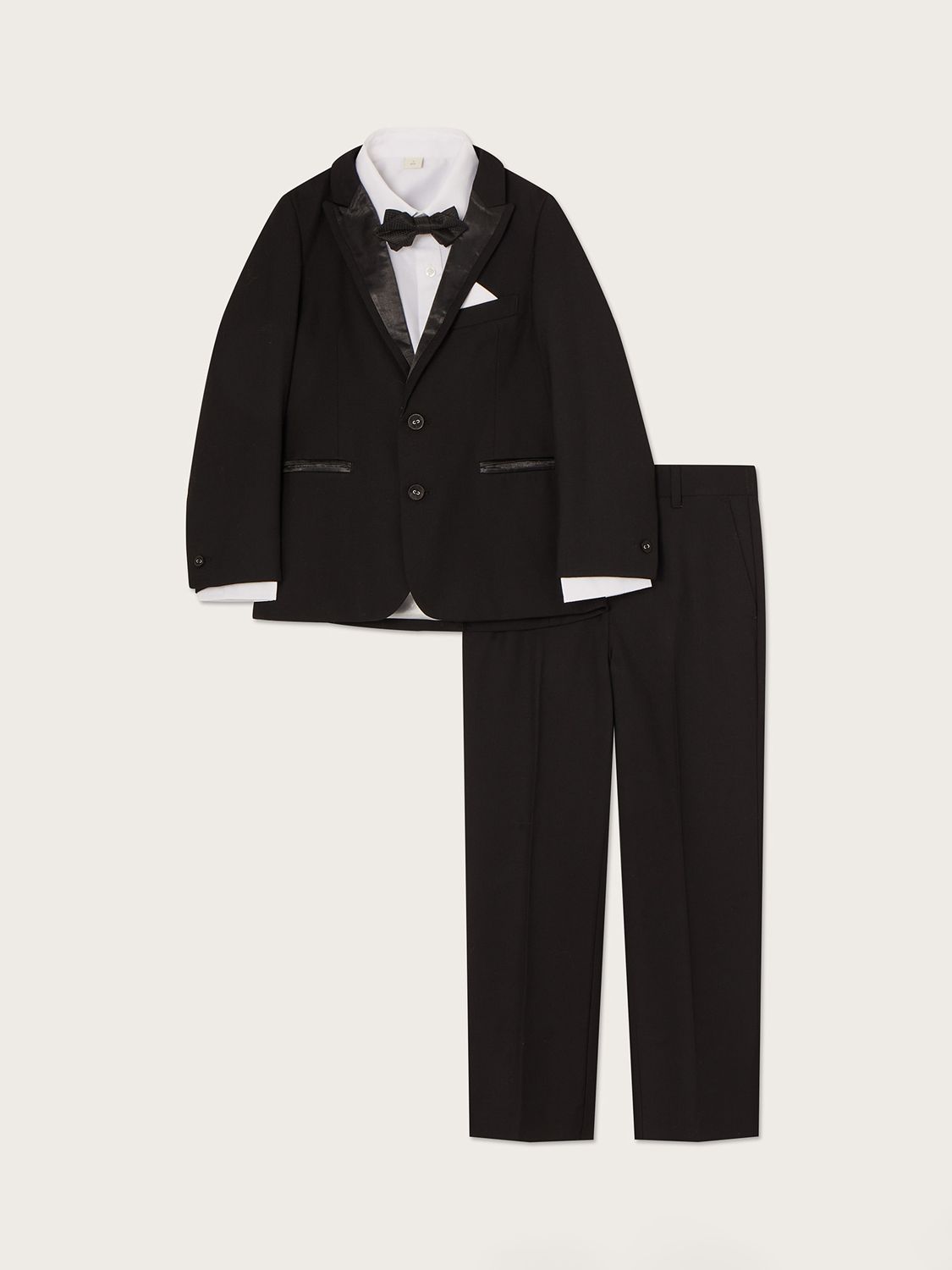 Monsoon Kids' Benjamin Four-Piece Suit, Black at John Lewis & Partners