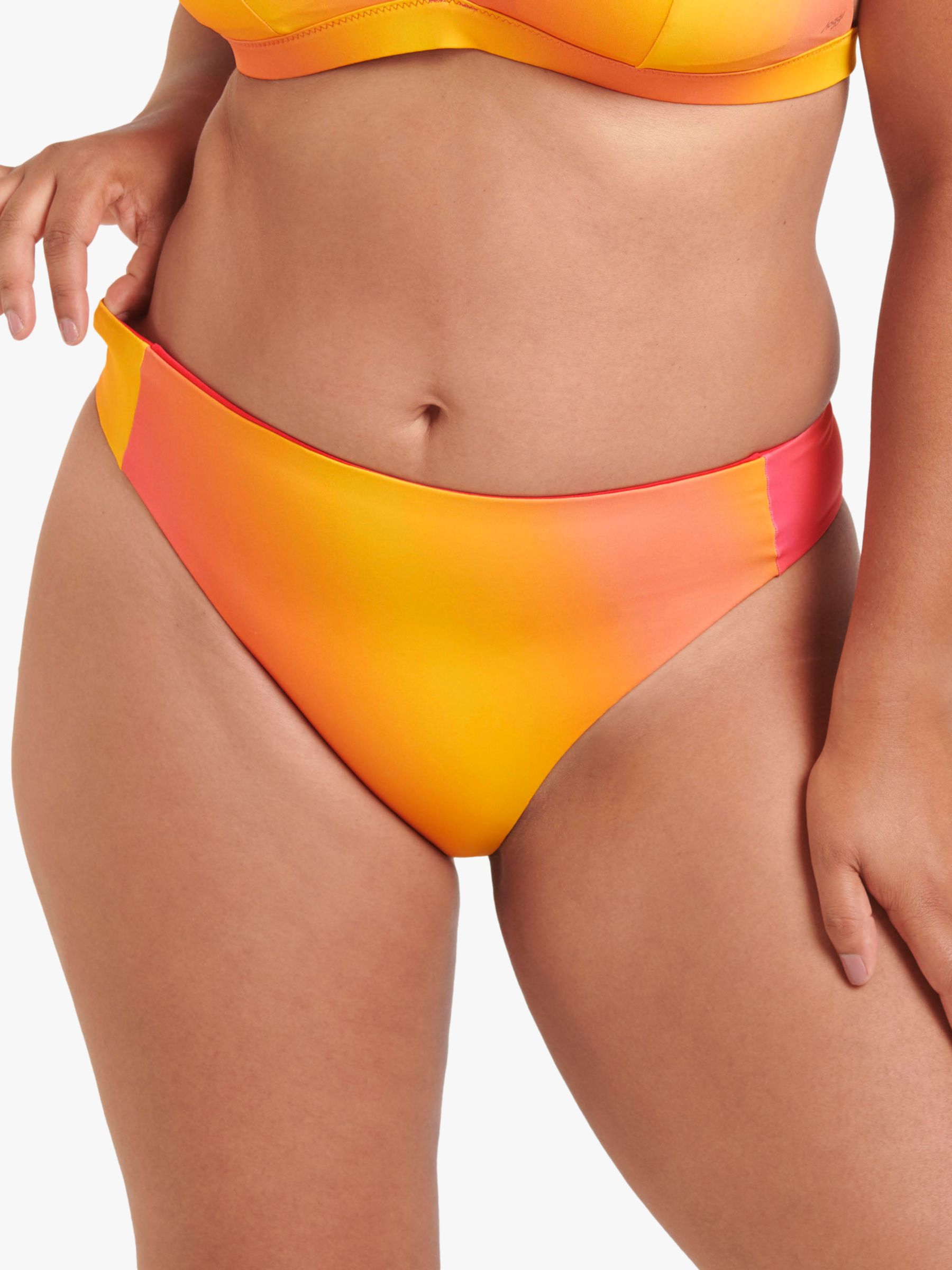 sloggi Shore Fornillo Reversible Bikini Bottoms, Pink/Orange, XS