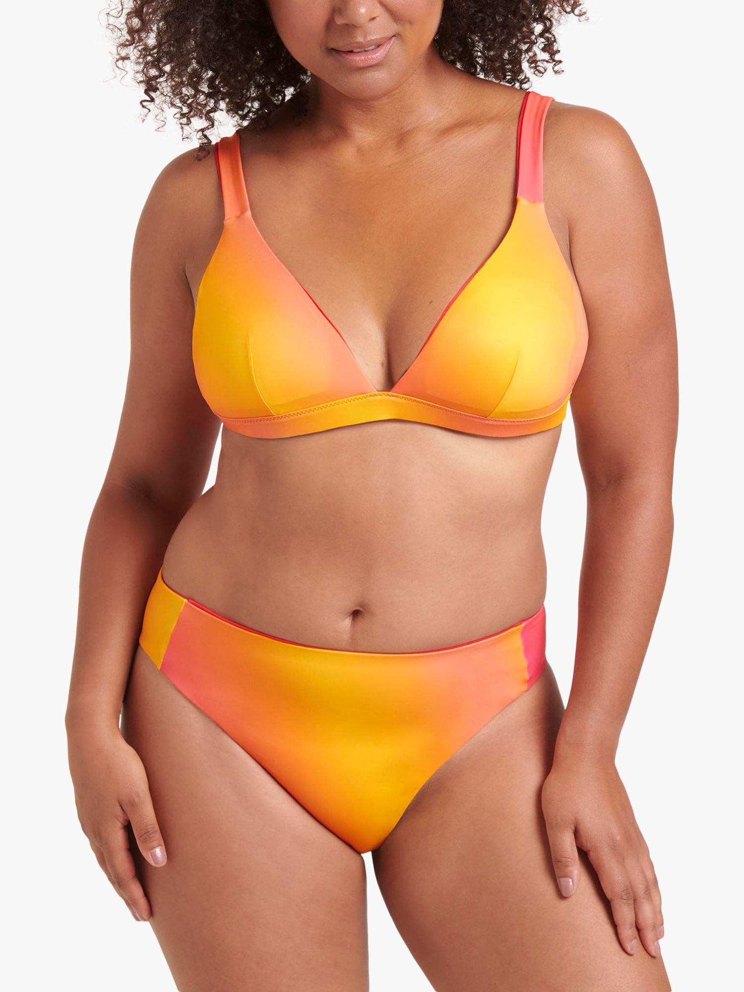 sloggi Shore Fornillo Reversible Bikini Top, Pink/Orange, L
