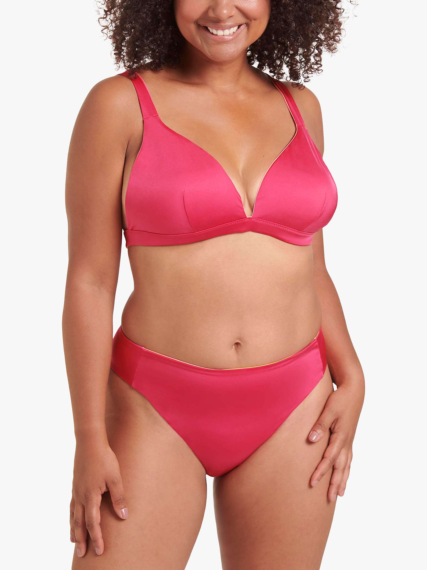 Buy sloggi Shore Fornillo Reversible Bikini Top Pink/Orange Online at johnlewis.com