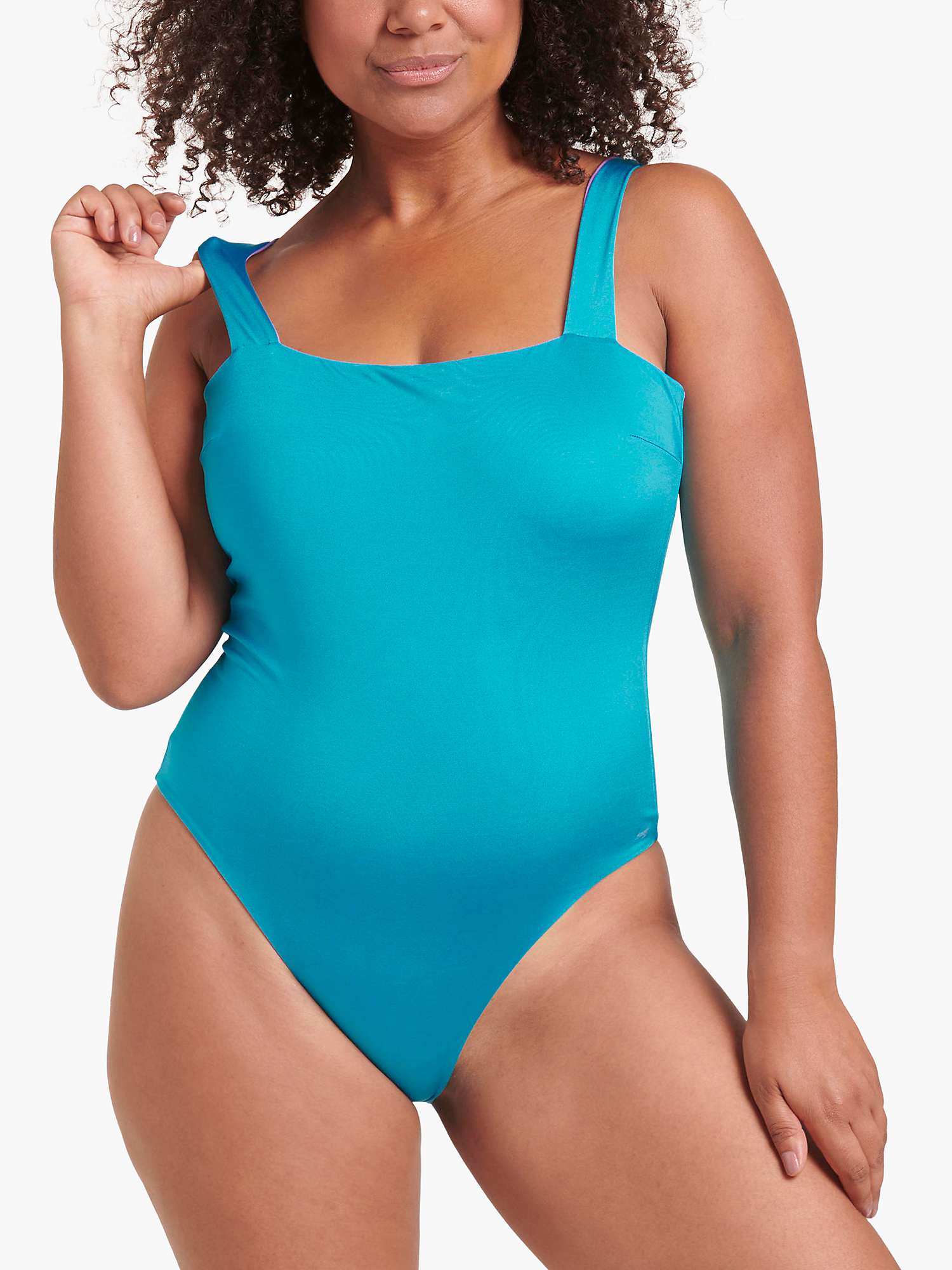 Buy sloggi Shore Fornillo Reversible Swimsuit, Turquoise/Purple Online at johnlewis.com