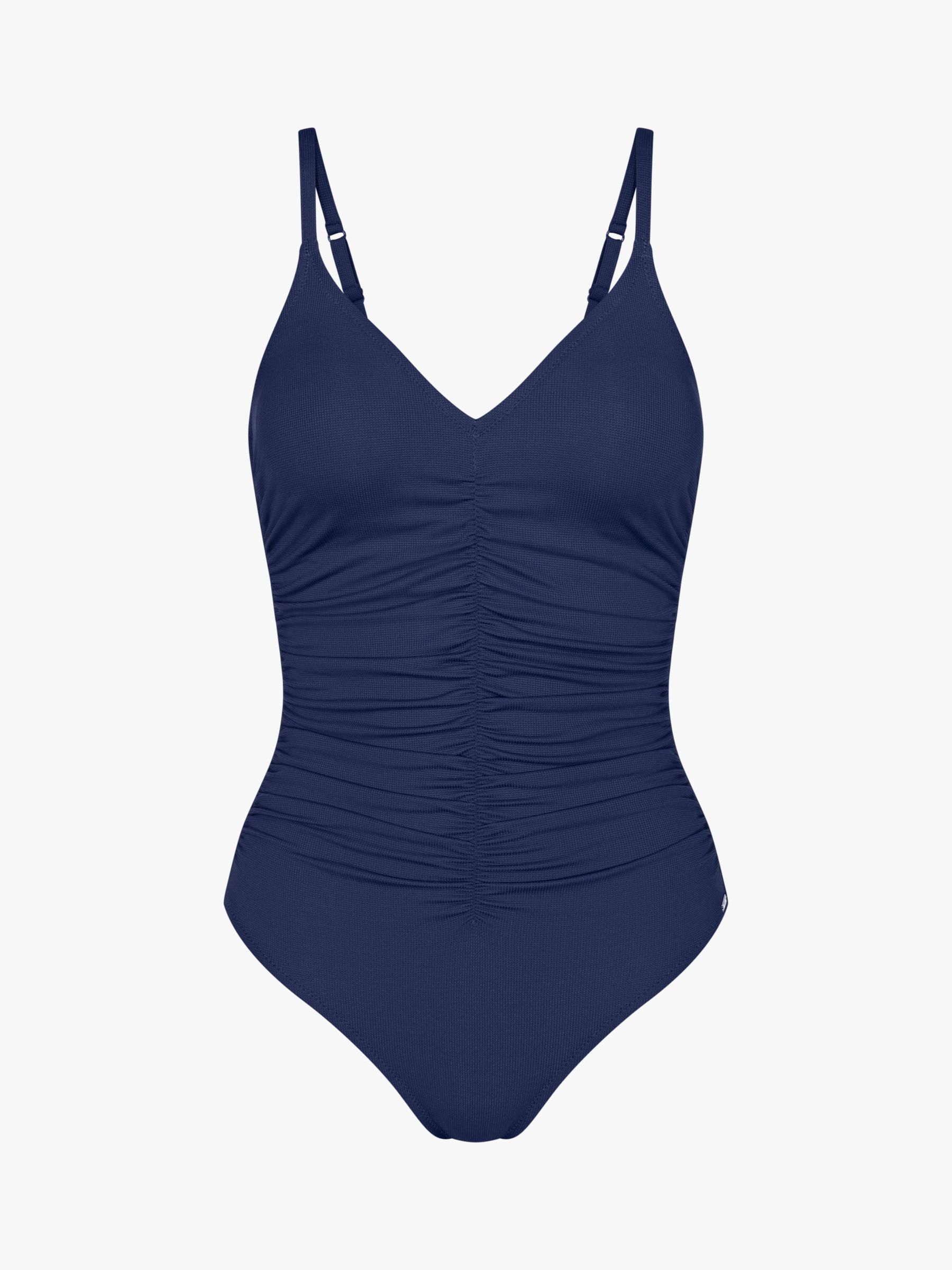 Triumph Summer Glow Padded Swimsuit, True Navy at John Lewis & Partners