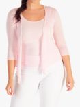 chesca Multiway Silk Linen Blend Cardigan, Pink