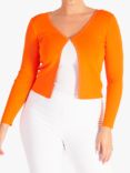 chesca Glitter Trim Cardigan, Orange