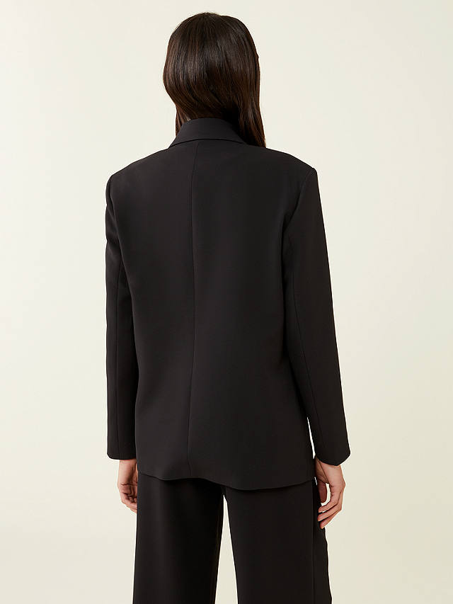 Finery Maeve Double Breasted Blazer, Black at John Lewis & Partners