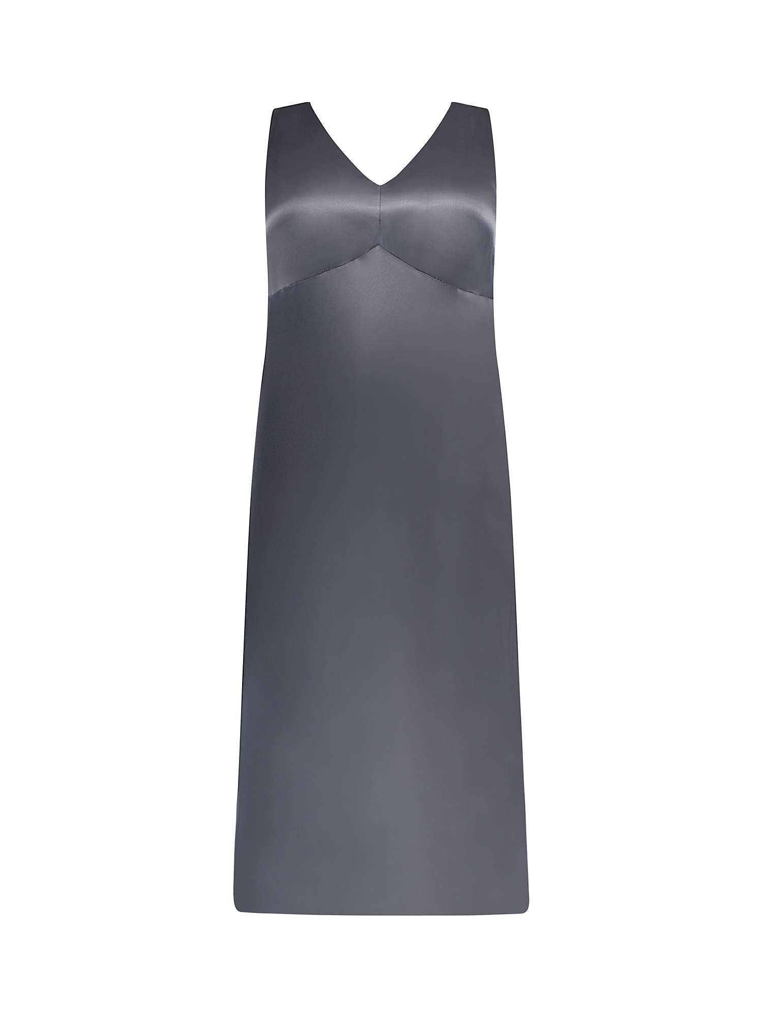 Live Unlimited Curve Satin Bias Cut Dress, Grey at John Lewis & Partners
