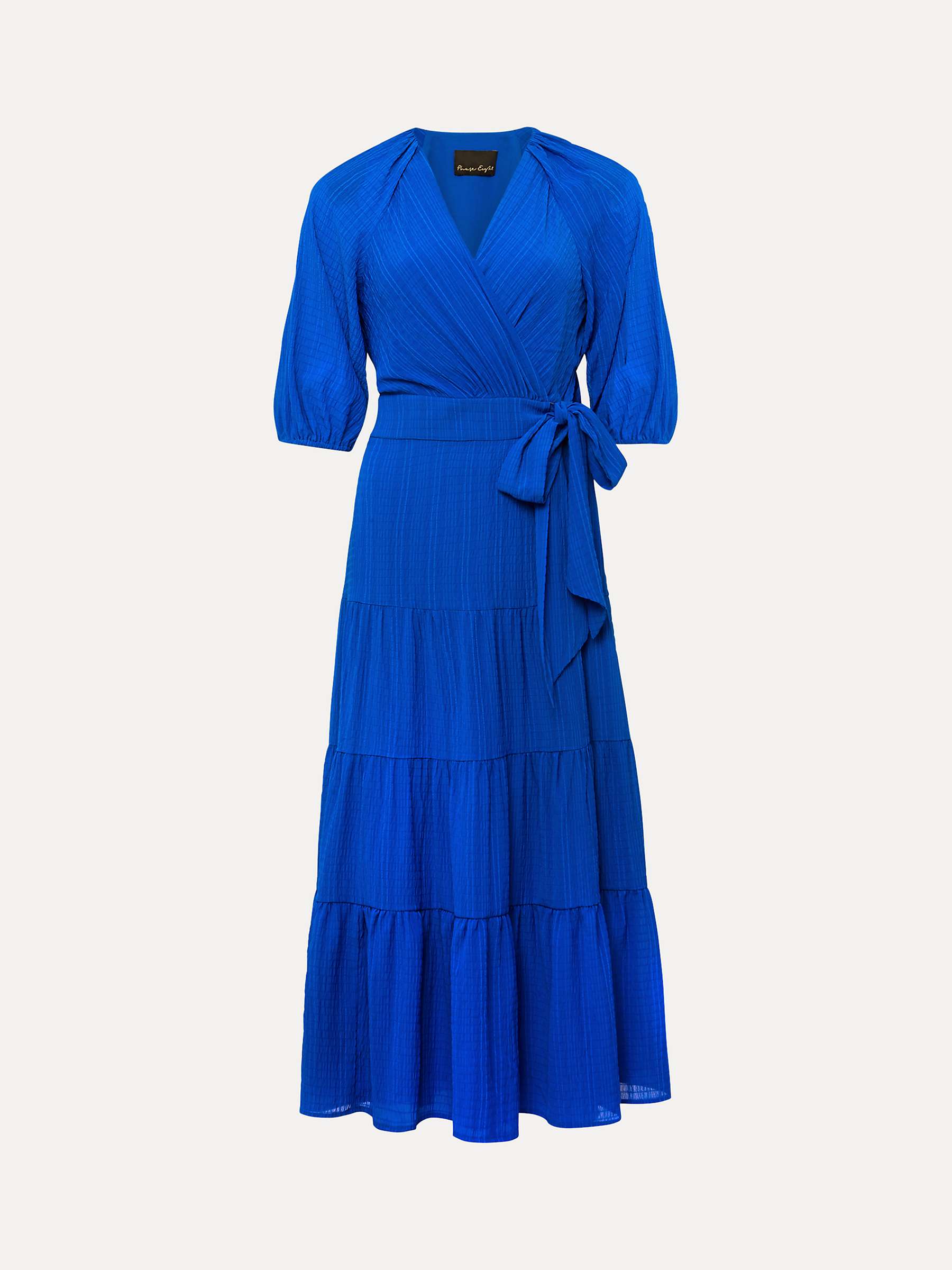 Phase Eight Petite Morven Wrap Dress, Cobalt at John Lewis & Partners