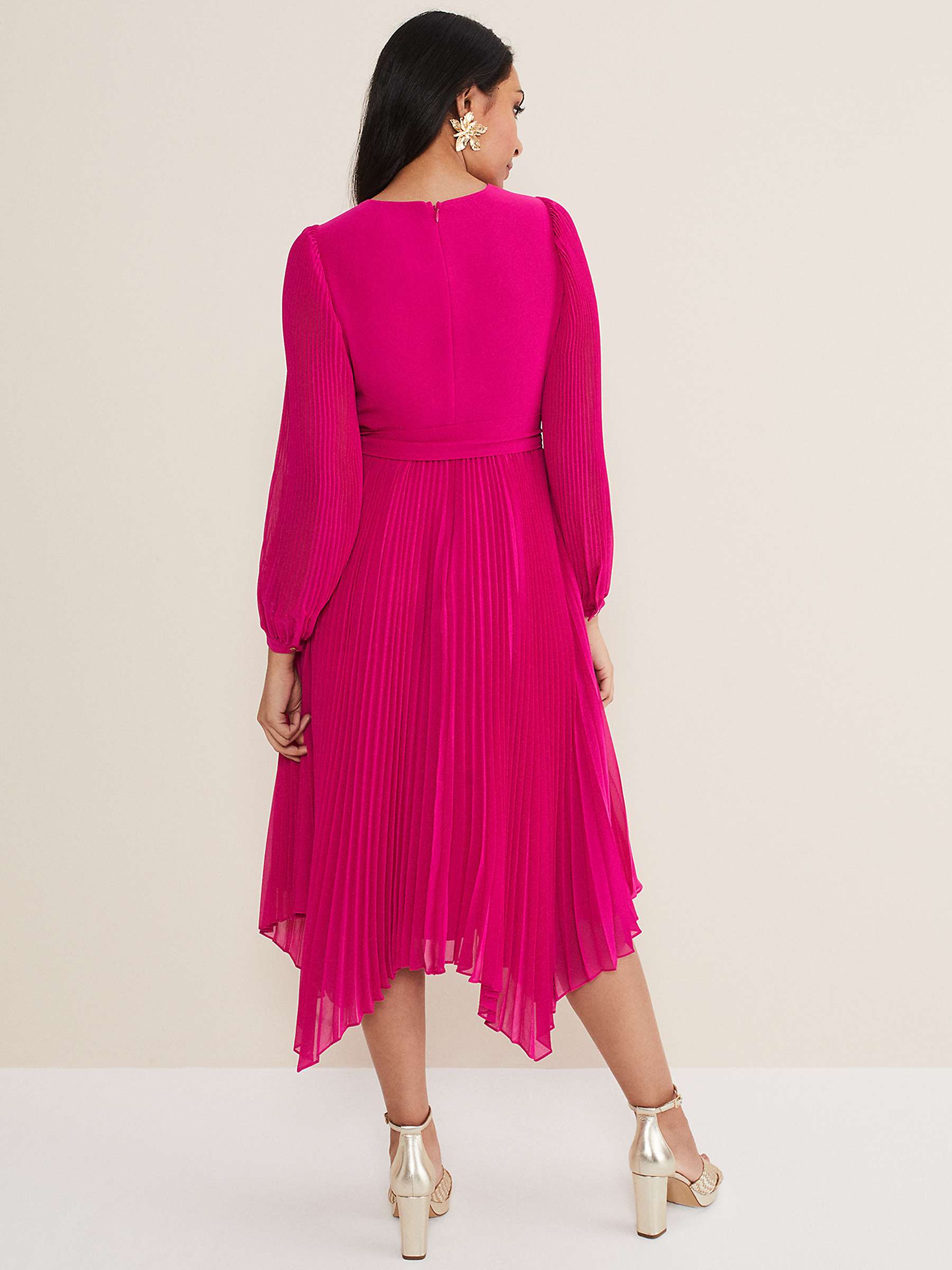Buy Phase Eight Petite Petra Pleated Wrap Midi Dress Online at johnlewis.com