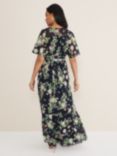 Phase Eight Petite Georgie Tiered Floral Maxi Dress, Navy/Multi, Navy/Multi