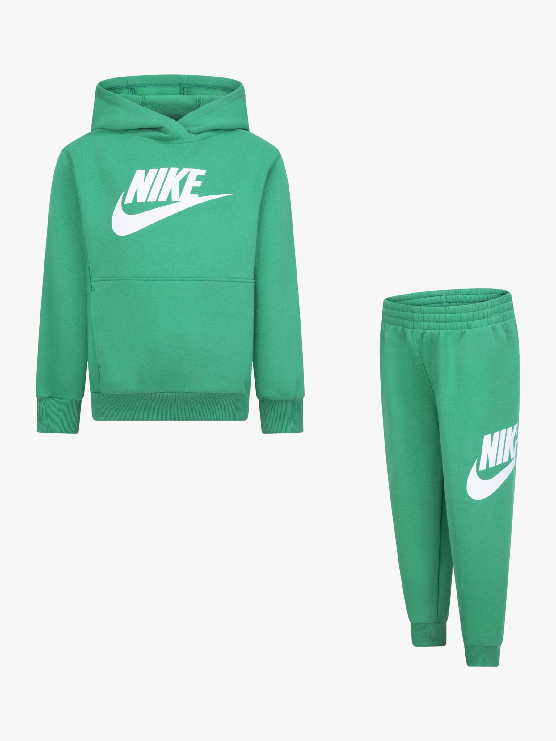 Nike KIDS Solid Color Fleeced Cotton Hoodie and Joggers Set girls